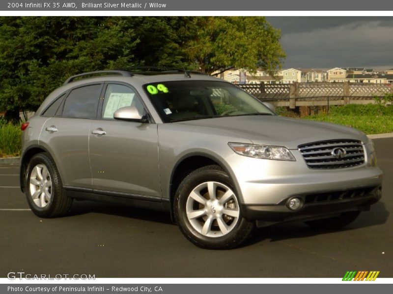 Brilliant Silver Metallic / Willow 2004 Infiniti FX 35 AWD