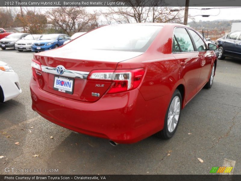 Barcelona Red Metallic / Light Gray 2012 Toyota Camry Hybrid XLE