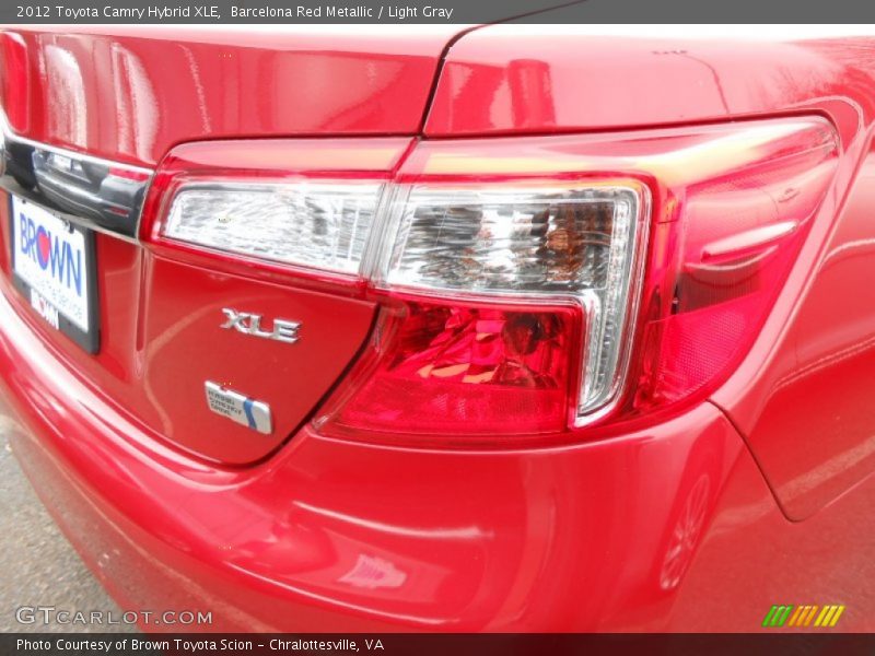 Barcelona Red Metallic / Light Gray 2012 Toyota Camry Hybrid XLE