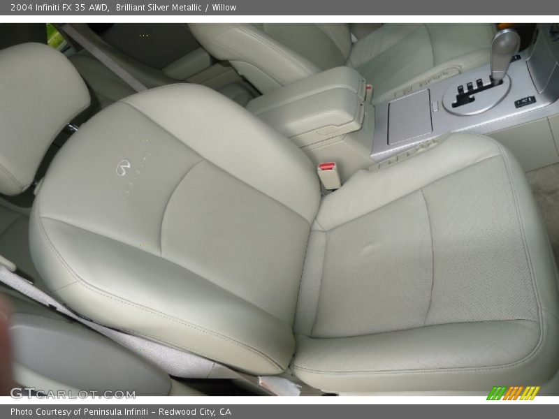 Brilliant Silver Metallic / Willow 2004 Infiniti FX 35 AWD