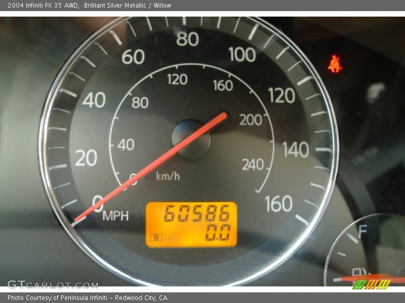 Brilliant Silver Metallic / Willow 2004 Infiniti FX 35 AWD