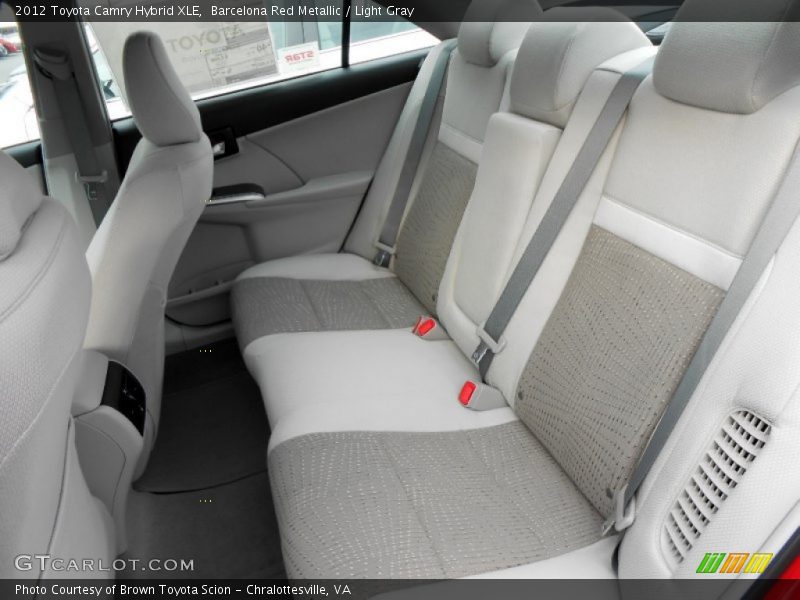 Barcelona Red Metallic / Light Gray 2012 Toyota Camry Hybrid XLE
