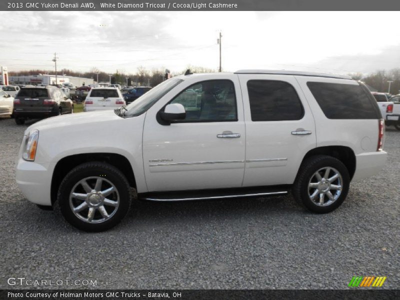 White Diamond Tricoat / Cocoa/Light Cashmere 2013 GMC Yukon Denali AWD