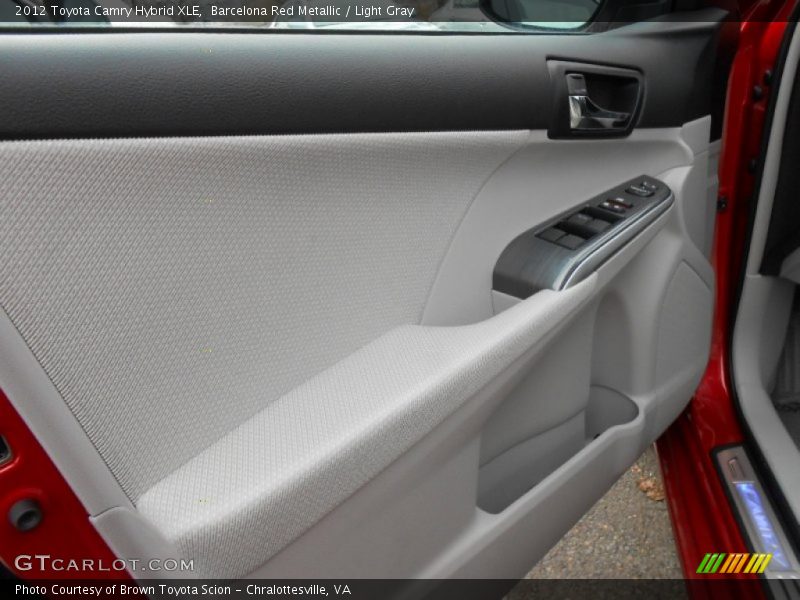 Barcelona Red Metallic / Light Gray 2012 Toyota Camry Hybrid XLE