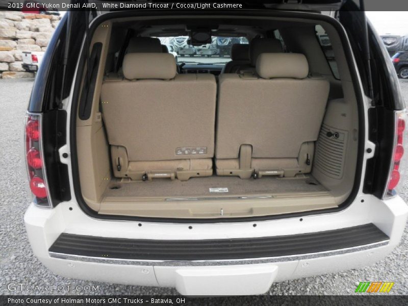 White Diamond Tricoat / Cocoa/Light Cashmere 2013 GMC Yukon Denali AWD