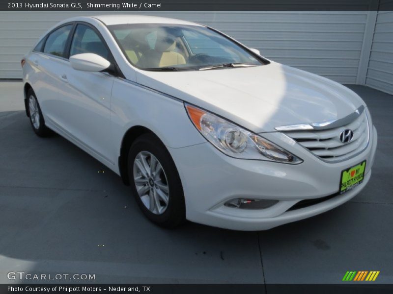 Shimmering White / Camel 2013 Hyundai Sonata GLS