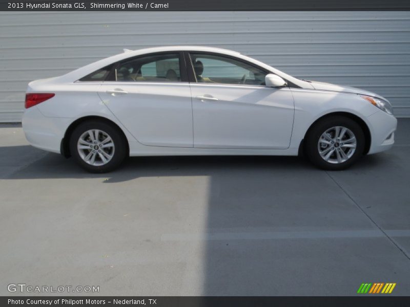 Shimmering White / Camel 2013 Hyundai Sonata GLS