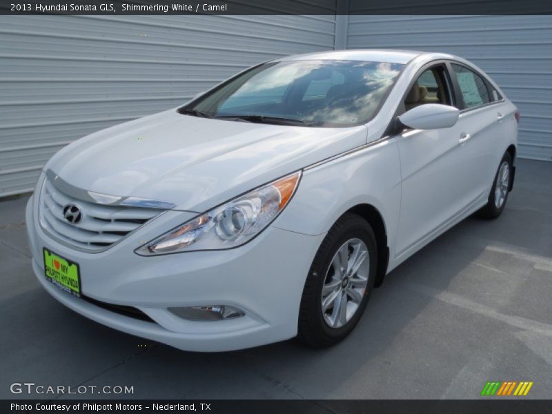 Shimmering White / Camel 2013 Hyundai Sonata GLS