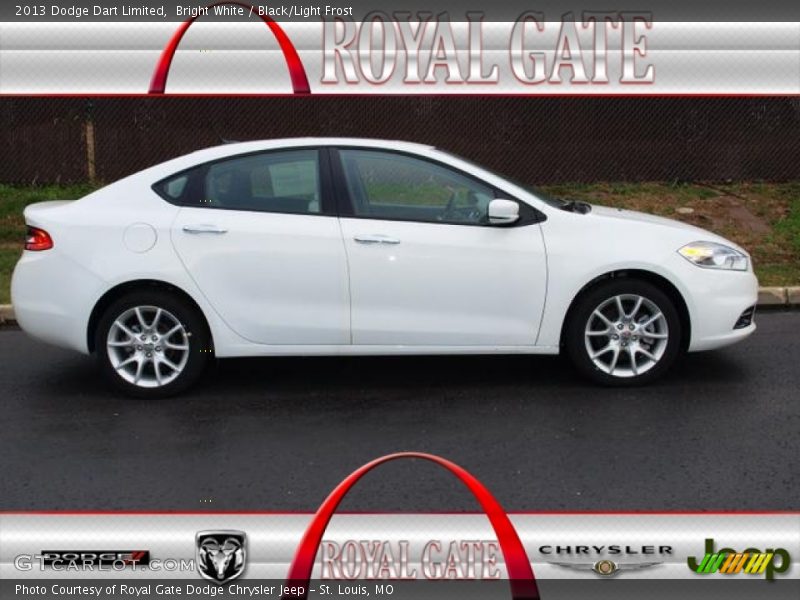 Bright White / Black/Light Frost 2013 Dodge Dart Limited