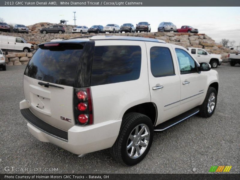 White Diamond Tricoat / Cocoa/Light Cashmere 2013 GMC Yukon Denali AWD