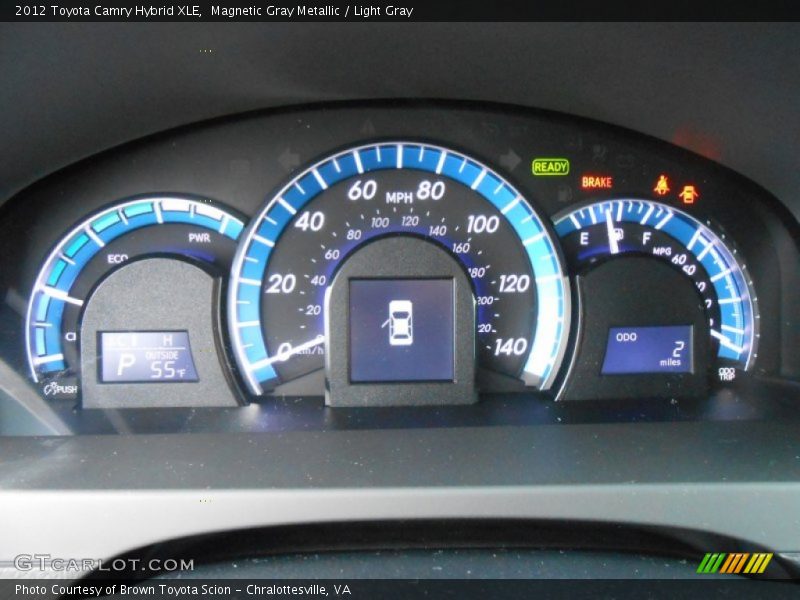 Magnetic Gray Metallic / Light Gray 2012 Toyota Camry Hybrid XLE