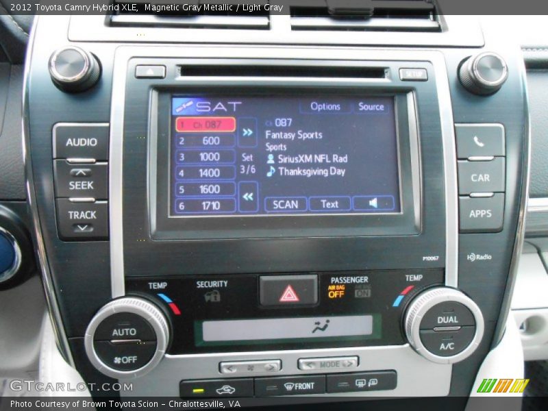 Magnetic Gray Metallic / Light Gray 2012 Toyota Camry Hybrid XLE