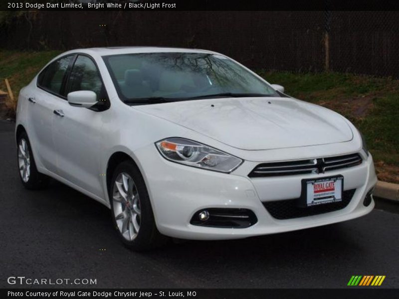 Bright White / Black/Light Frost 2013 Dodge Dart Limited