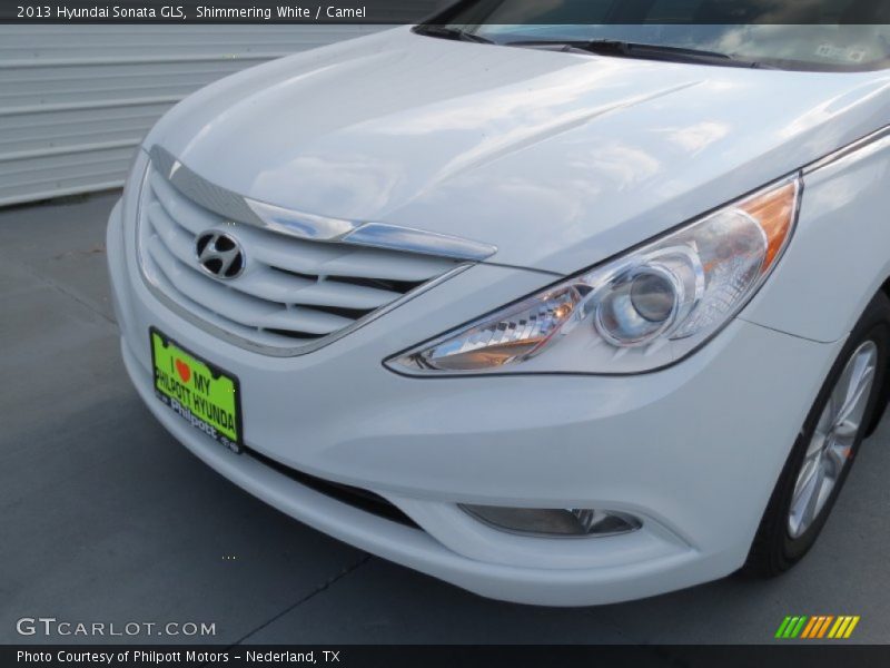Shimmering White / Camel 2013 Hyundai Sonata GLS