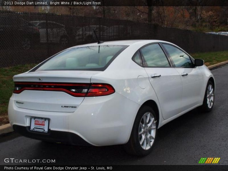 Bright White / Black/Light Frost 2013 Dodge Dart Limited