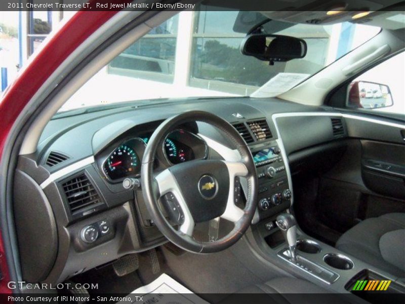 Red Jewel Metallic / Ebony/Ebony 2011 Chevrolet Traverse LT