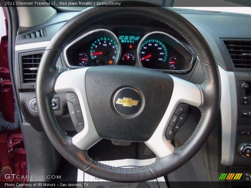 Red Jewel Metallic / Ebony/Ebony 2011 Chevrolet Traverse LT