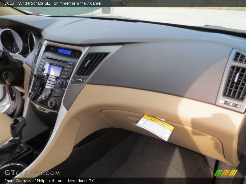 Shimmering White / Camel 2013 Hyundai Sonata GLS