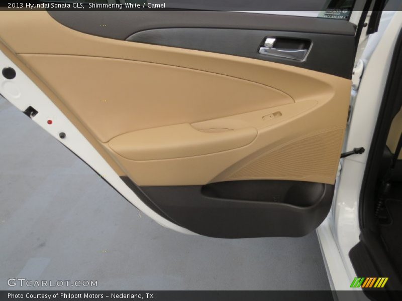 Shimmering White / Camel 2013 Hyundai Sonata GLS