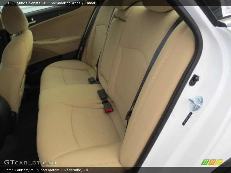 Shimmering White / Camel 2013 Hyundai Sonata GLS