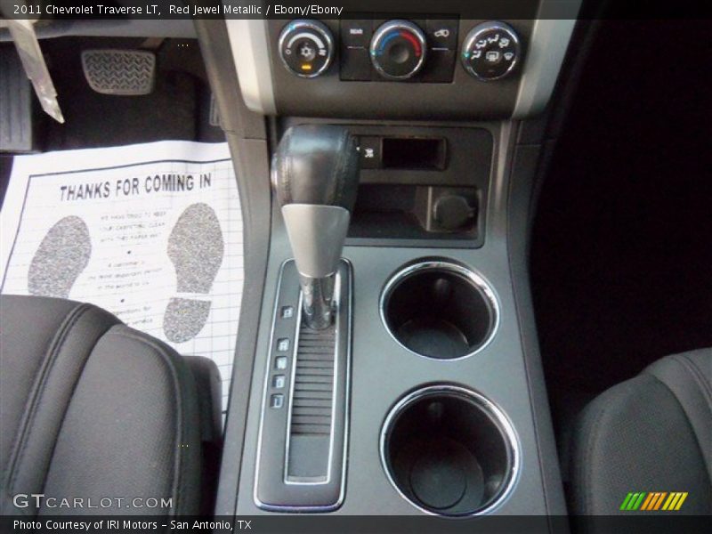 Red Jewel Metallic / Ebony/Ebony 2011 Chevrolet Traverse LT