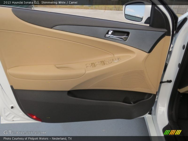 Shimmering White / Camel 2013 Hyundai Sonata GLS