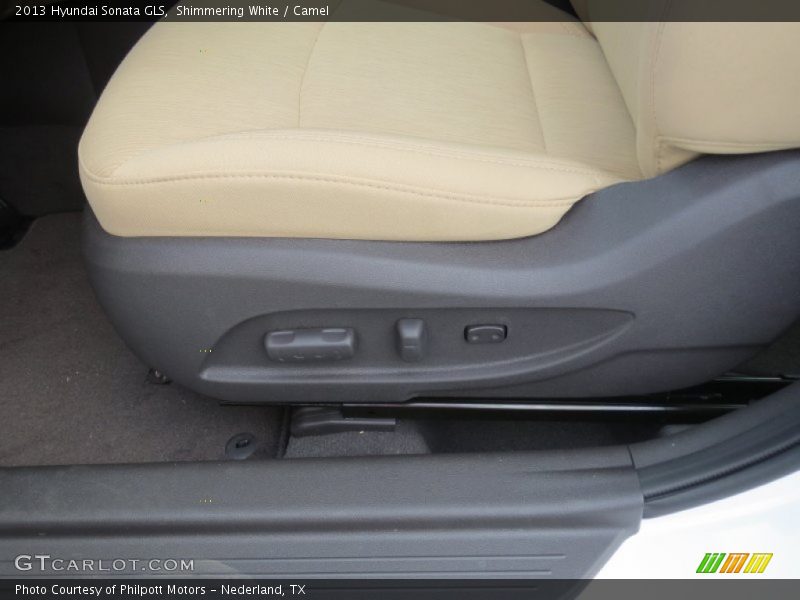 Shimmering White / Camel 2013 Hyundai Sonata GLS