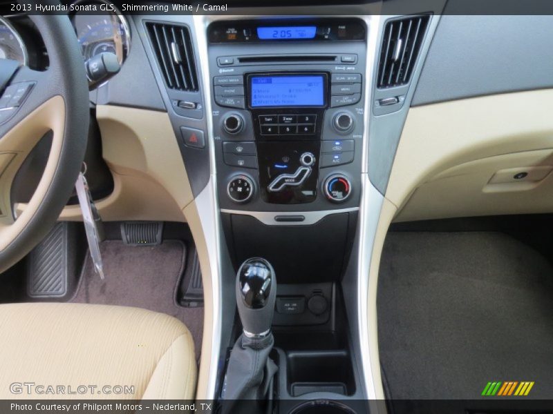 Shimmering White / Camel 2013 Hyundai Sonata GLS