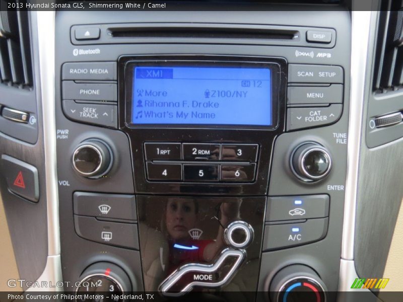 Shimmering White / Camel 2013 Hyundai Sonata GLS
