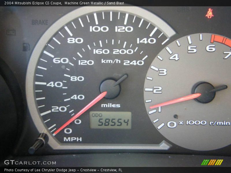 Machine Green Metallic / Sand Blast 2004 Mitsubishi Eclipse GS Coupe