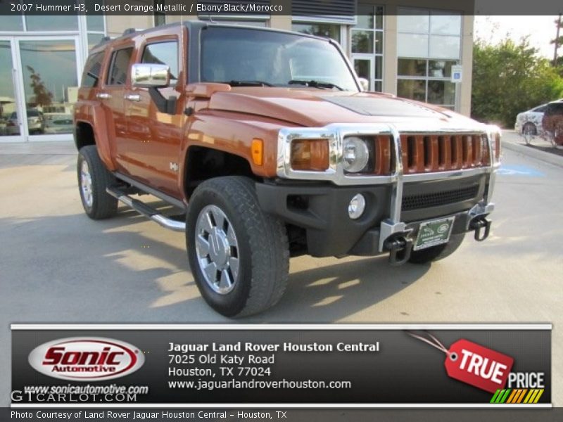 Desert Orange Metallic / Ebony Black/Morocco 2007 Hummer H3