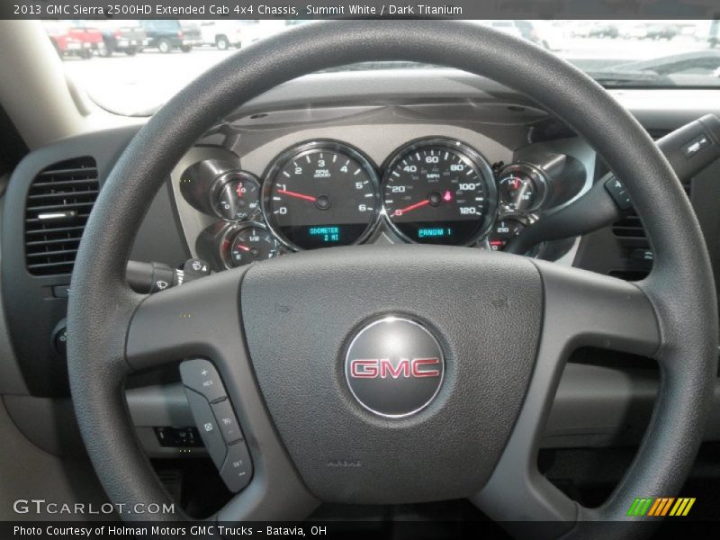  2013 Sierra 2500HD Extended Cab 4x4 Chassis Steering Wheel