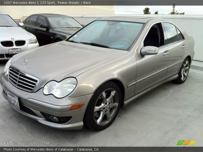 Pewter Metallic / Black 2007 Mercedes-Benz C 230 Sport