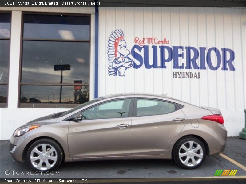 Desert Bronze / Beige 2011 Hyundai Elantra Limited