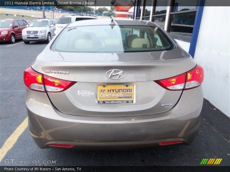 Desert Bronze / Beige 2011 Hyundai Elantra Limited