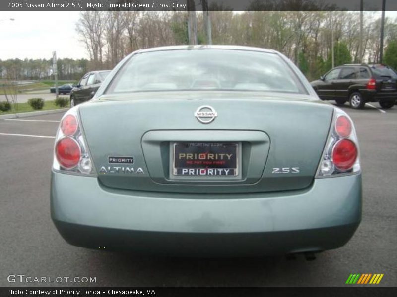 Mystic Emerald Green / Frost Gray 2005 Nissan Altima 2.5 S