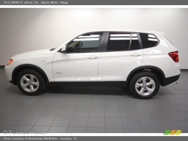 Alpine White / Beige 2011 BMW X3 xDrive 28i