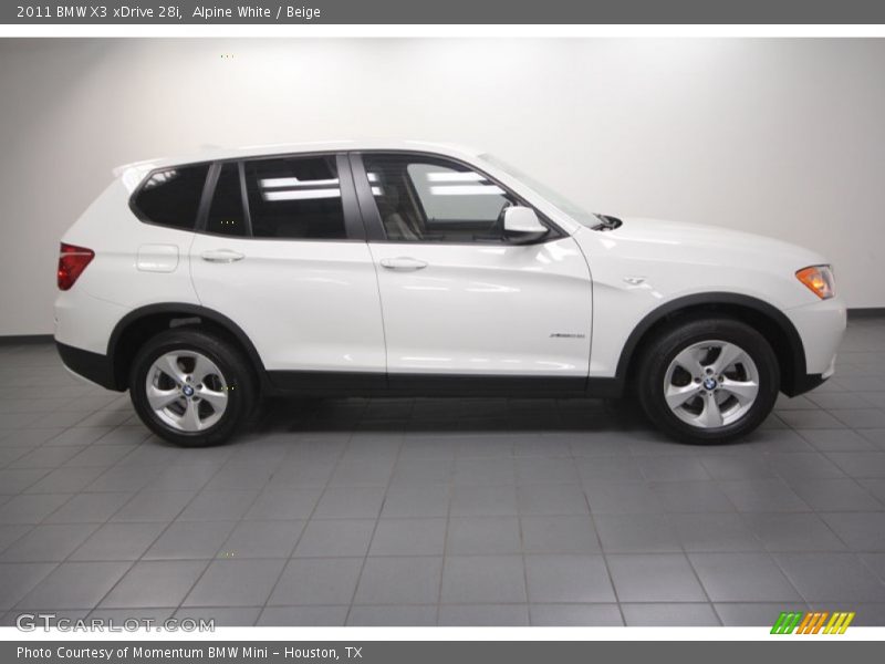 Alpine White / Beige 2011 BMW X3 xDrive 28i