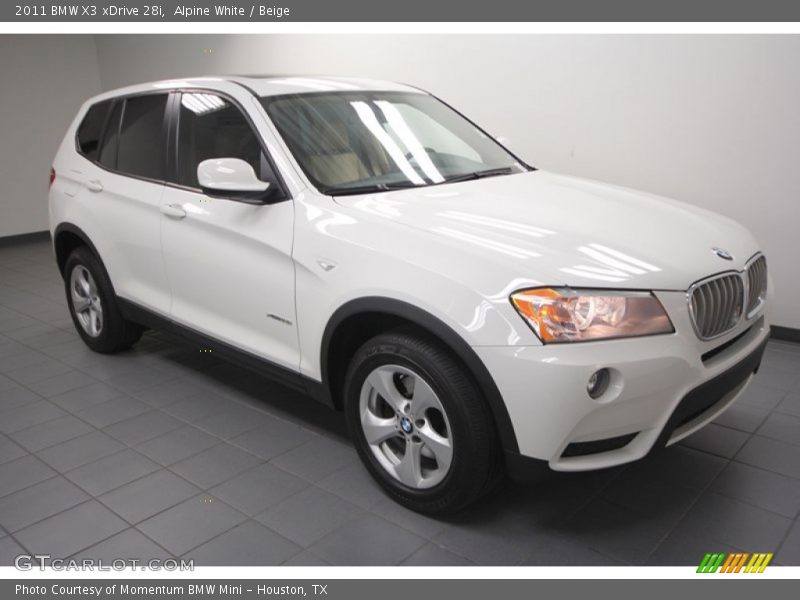 Alpine White / Beige 2011 BMW X3 xDrive 28i