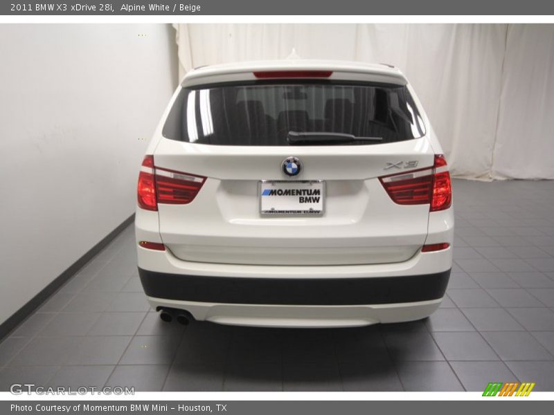 Alpine White / Beige 2011 BMW X3 xDrive 28i