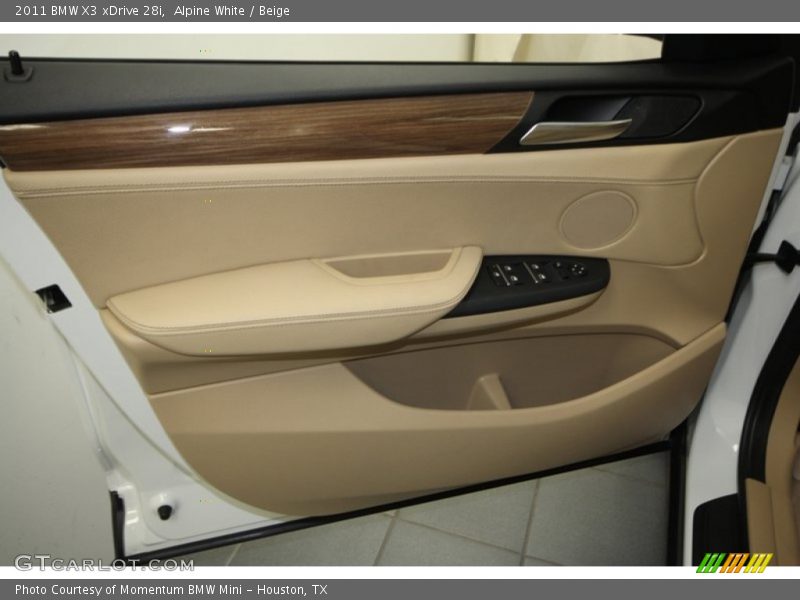 Alpine White / Beige 2011 BMW X3 xDrive 28i