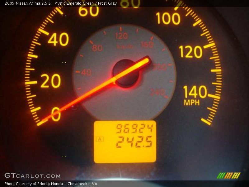 Mystic Emerald Green / Frost Gray 2005 Nissan Altima 2.5 S