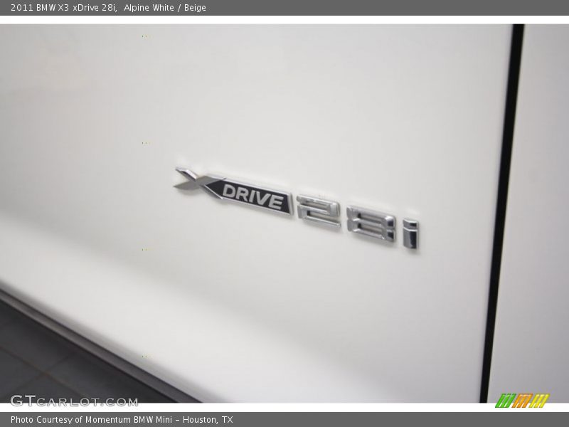 Alpine White / Beige 2011 BMW X3 xDrive 28i