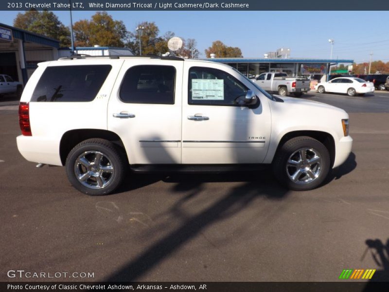 White Diamond Tricoat / Light Cashmere/Dark Cashmere 2013 Chevrolet Tahoe LTZ
