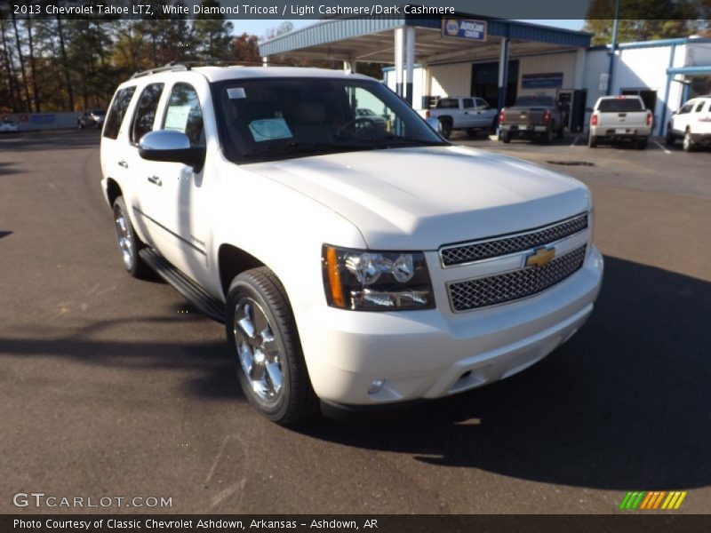 White Diamond Tricoat / Light Cashmere/Dark Cashmere 2013 Chevrolet Tahoe LTZ