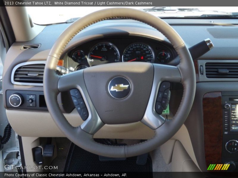 White Diamond Tricoat / Light Cashmere/Dark Cashmere 2013 Chevrolet Tahoe LTZ