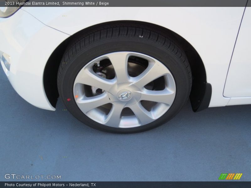 Shimmering White / Beige 2013 Hyundai Elantra Limited