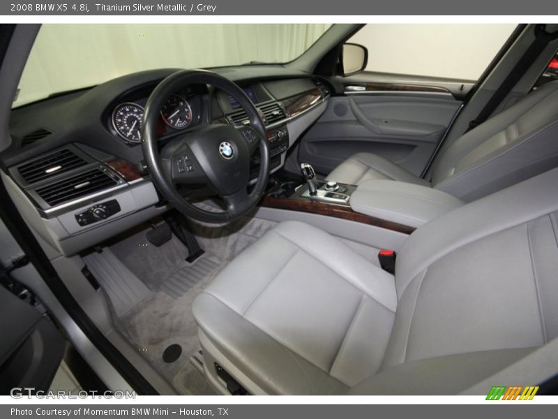 Titanium Silver Metallic / Grey 2008 BMW X5 4.8i