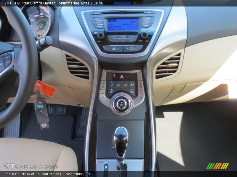 Shimmering White / Beige 2013 Hyundai Elantra Limited