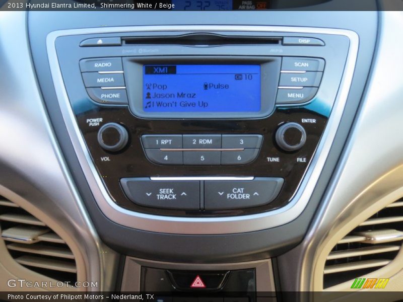 Shimmering White / Beige 2013 Hyundai Elantra Limited